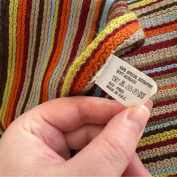 Vintage Y2K Scarf Rainbow Patchwork Monica Narducci Green Red Fairy Whimsigoth - Picture 6 of 6